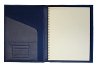 blue leather journal notebook