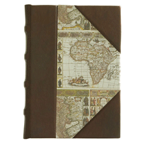 Hardcover "Mappa Mundi" Leather and Paper Journal